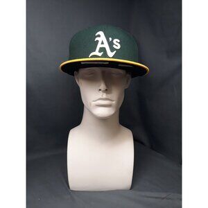 New Era 59-Fifty Men's Fitted Oakland Athletics Hat Yellow Green Size 7 1/4 NEW!